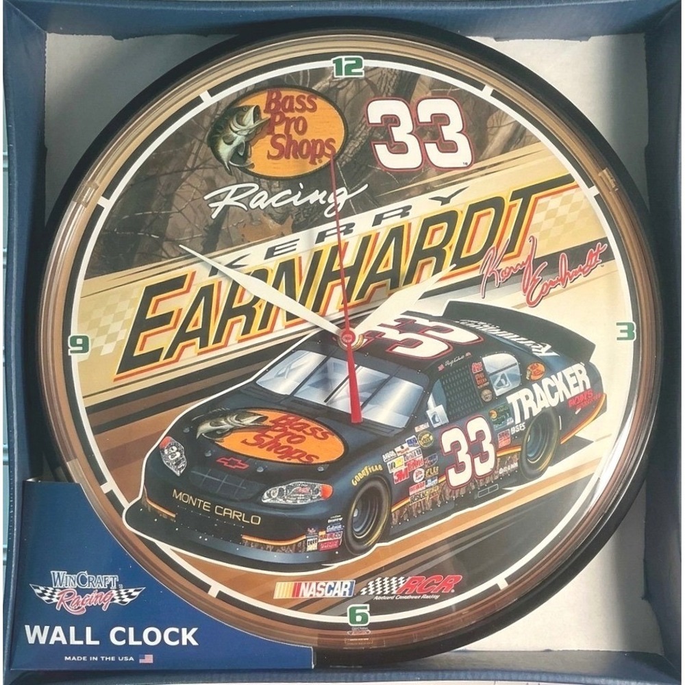 Kerry Earnhardt #33 Bass Pro Shops WinCraft Racing 12 Inch Wall Clock NASCAR NEW